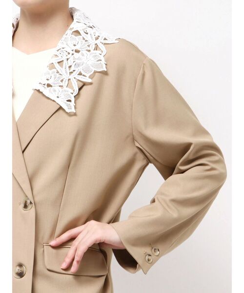 セール】レースデタッチドカラージャケット（テーラードジャケット