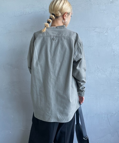 DANTON/ダントン] コットンフランネル バンドカラーシャツ（シャツ