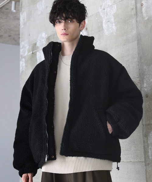 タフタ×ボア リバーシブル機能性中綿ジャケット 【600フィルパワー