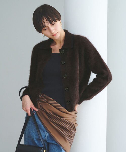 フォックスカシミヤ ニットポロ カーディガン（カーディガン/ボレロ