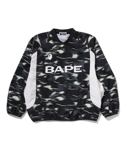 SCREEN CAMO FOOTBALL LOGO RELAXED FIT CREWNECK SWEATSHIRT