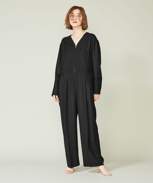 conte（コンテ）の「＜conte＞Vネック オールインワン（つなぎ