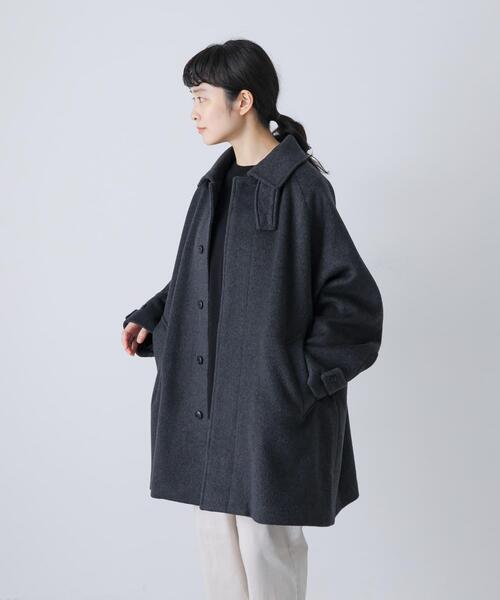 かぐれ（カグレ）の「ウールバックタックショートコート（ステンカラー