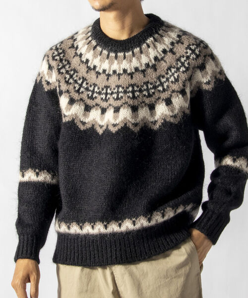 BATONER（バトナー）の「【BATONER/バトナー】MOHAIR NORDIC CREW NECK