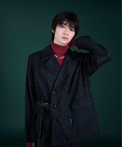 セール】サイドベルトジャガードWジャケット/SETUP対応（テーラード