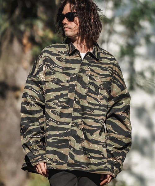 ms5952-Bio Wash Camofurage Ripstop Shirts ミリタリーシャツ（シャツ