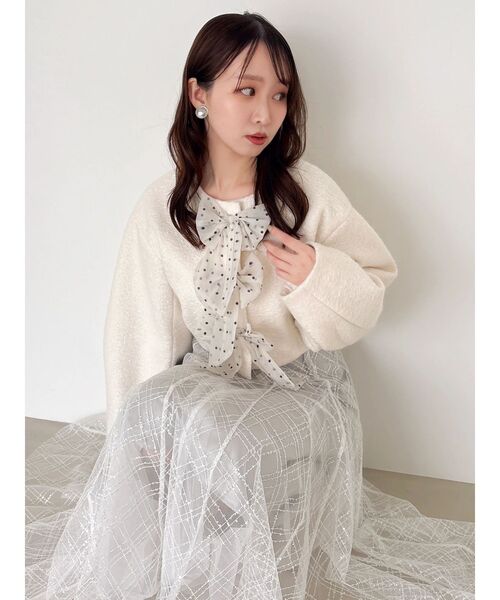 トリプルリボンショートブルゾン（ブルゾン）｜dazzlin（ダズリン）の