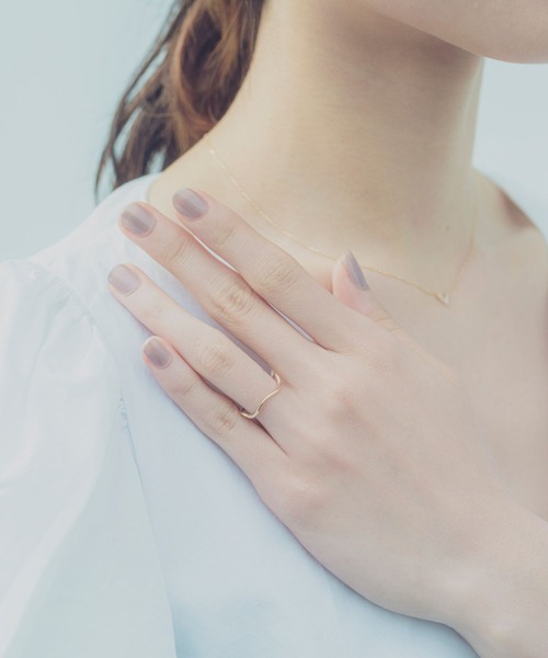 K10YGレイヤード ウェーブ リング（リング）｜ete（エテ）の