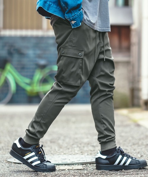 NULL（ヌル）の「【NULL】ナチュラルストレッチ サルエル カーゴ