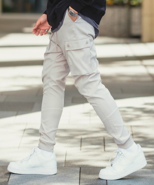 NULL（ヌル）の「【NULL】ナチュラルストレッチ サルエル カーゴ