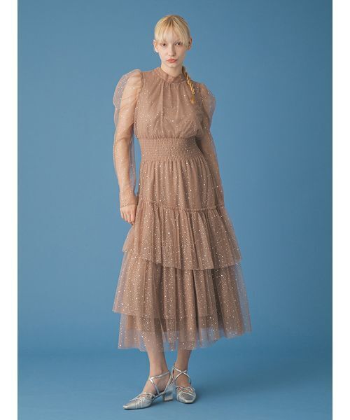 ロングスリーブラメチュールドレス（ドレス）｜FURFUR（ファーファー