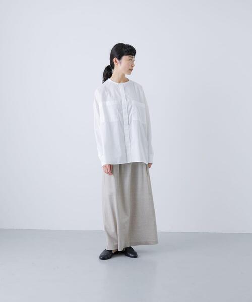 かぐれ（カグレ）の「コットンダブルポケットワイドシャツ（シャツ