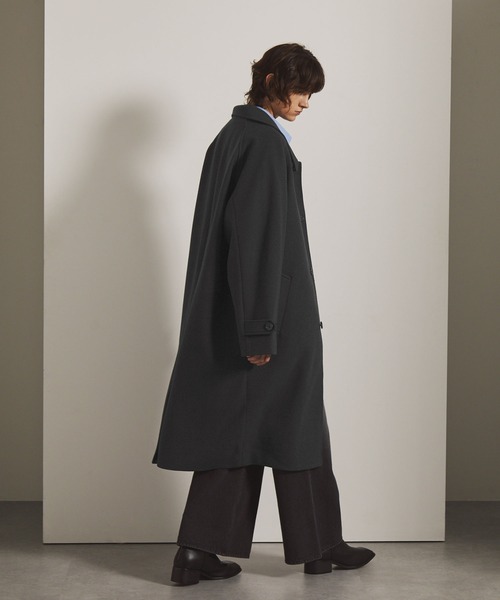 オーバーサイズ ラグランスリーブ ロングバルマカーンコート/メルトン