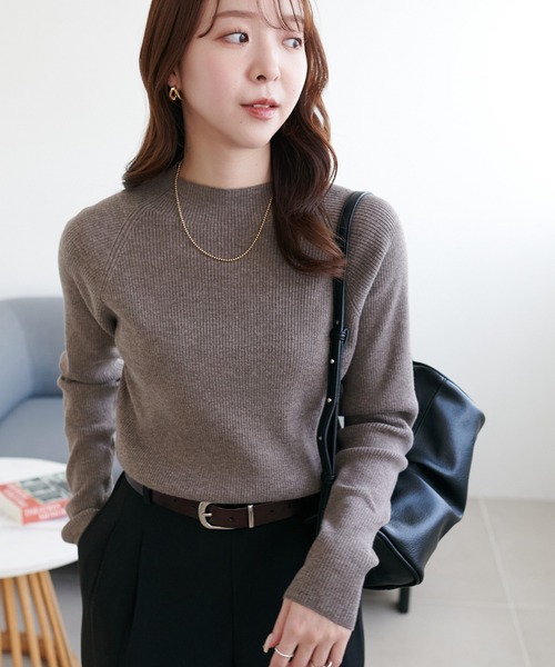 セール】【新色追加】リブハイネックプルオーバー《WEB限定カラーあり