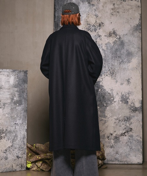 UNISEX》Super140s Prime-Over Melton Balmachan Coat/プライム