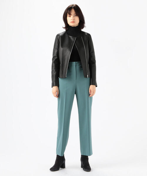 ラムレザー ノーカラージャケット（ライダースジャケット）｜DES PRES