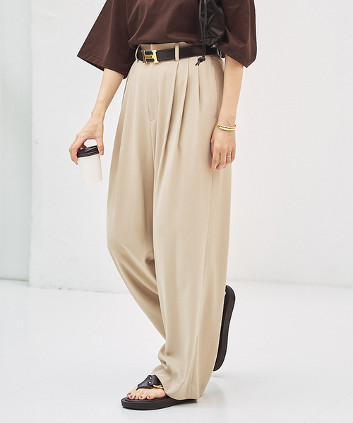 セール】Georgette Tuck パンツ（スラックス）｜Plage（プラージュ）の