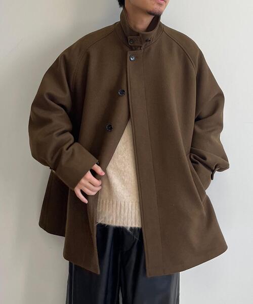 CITEN（シテン）の「＜CITEN＞ヒュージ バルカラー ハーフコート モカ