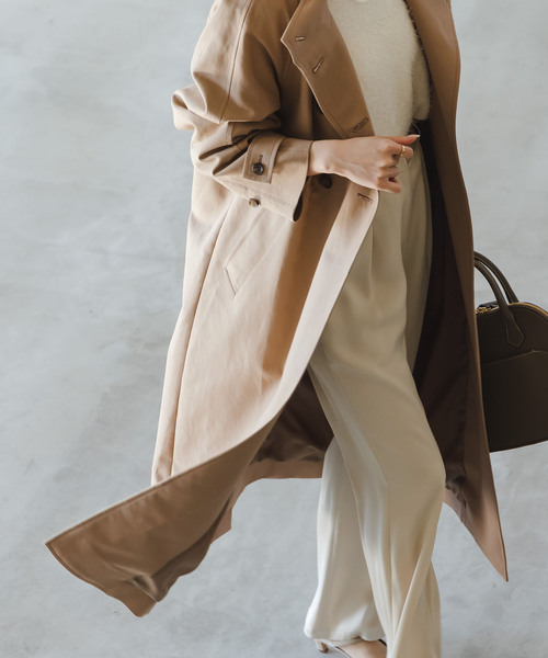 コットンダブルクロスハイネックロングコート（その他アウター