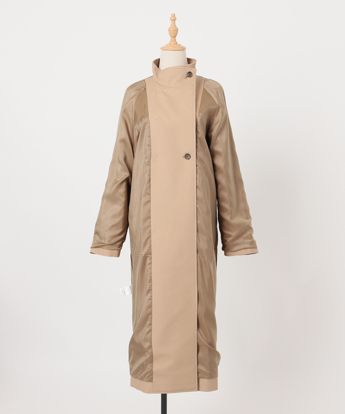 コットンダブルクロスハイネックロングコート（その他アウター