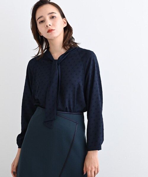 INDIVI（インディヴィ）の「◇【洗える】ドットジャカードボウタイ