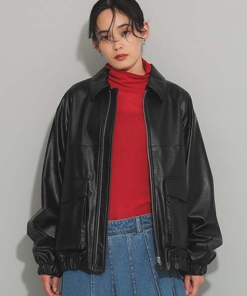 Ray BEAMS（レイビームス）の「フェイクレザー フライト ジャケット