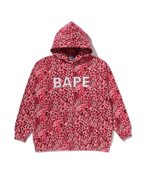 WILD LEOPARD PATTERN CRYSTAL BAPE PULLOVER HOODIE（パーカー）｜A