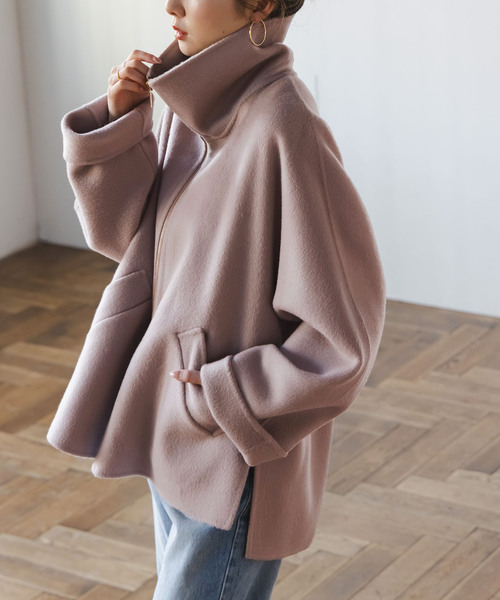 セール】《追加》キャメルミックスリバージップコート（その他アウター