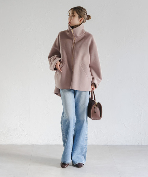 セール】《追加》キャメルミックスリバージップコート（その他アウター