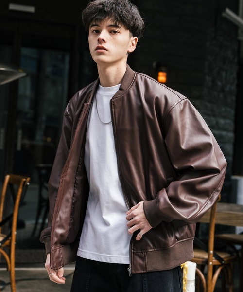 Rocky Monroe（ロッキーモンロー）の「オーバーサイズPUレザーMA-1