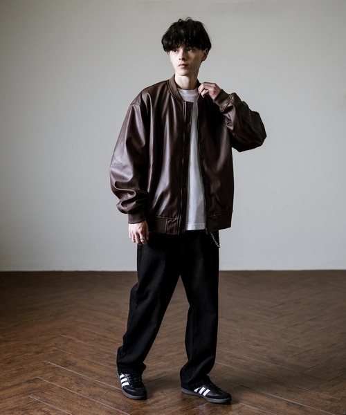 Rocky Monroe（ロッキーモンロー）の「オーバーサイズPUレザーMA-1