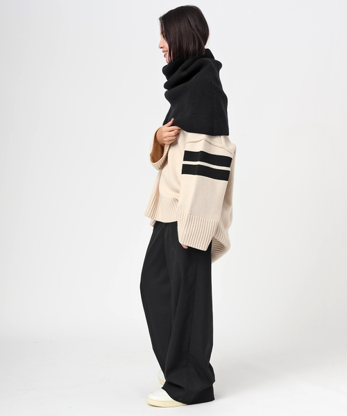 AP STUDIO（エーピーストゥディオ）の「追加 リブニットケープ（ネック