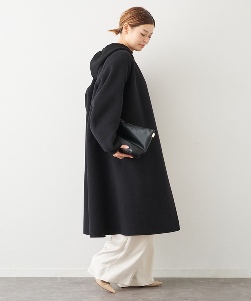 ウールアンゴラ ノーカラーコート（ノーカラーコート）｜Deuxieme