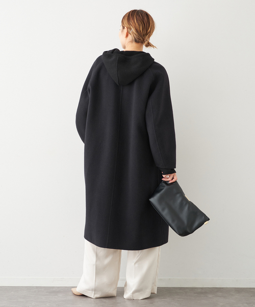 ウールアンゴラ ノーカラーコート（ノーカラーコート）｜Deuxieme