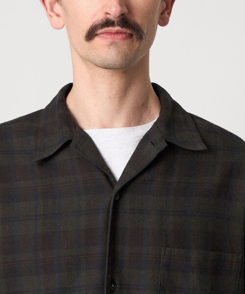 セール】＜Steven Alan＞ ネル マドラスチェック オープンカラー