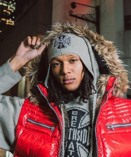 BREATH】SOUTHSIDE CROSS DAMAGE BEANIE / ダスト [BR25AW-AC8006