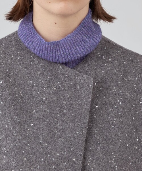 BALLSEY（ボールジィ）の「スパンコールリバー ショートコクーンコート