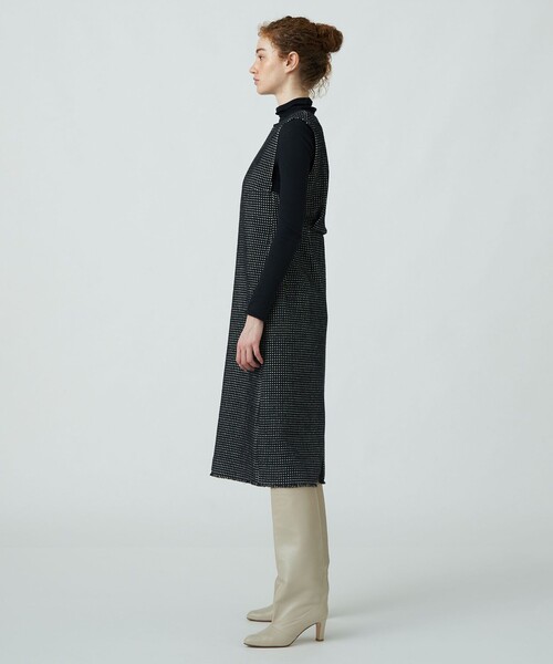 BALLSEY（ボールジィ）の「ワッフルツイード キーネックワンピース