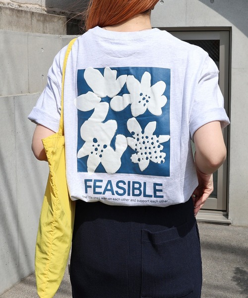 セール】前後ロゴ入りフラワープリント半袖Tシャツ（Tシャツ