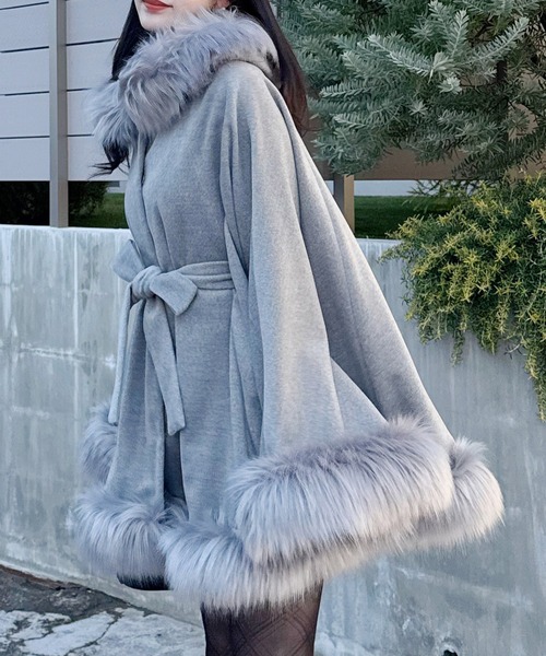 セール】【ZOZO限定】フードファーケープコート（その他アウター