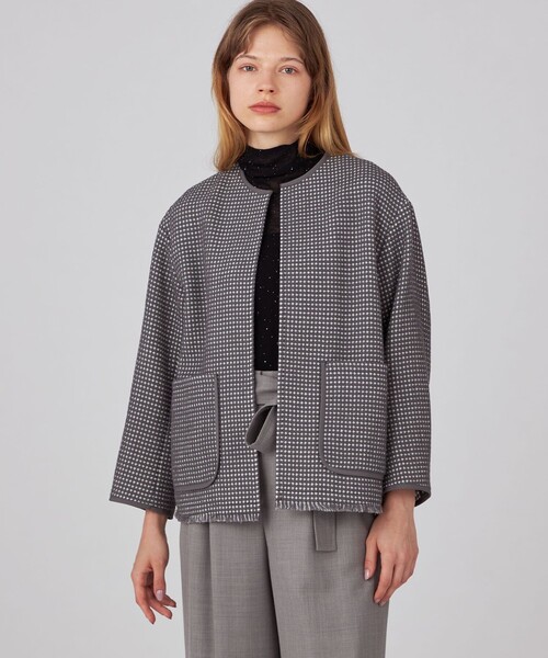 BALLSEY（ボールジィ）の「ワッフルツイード ノーカラージャケット