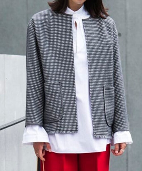 BALLSEY（ボールジィ）の「ワッフルツイード ノーカラージャケット