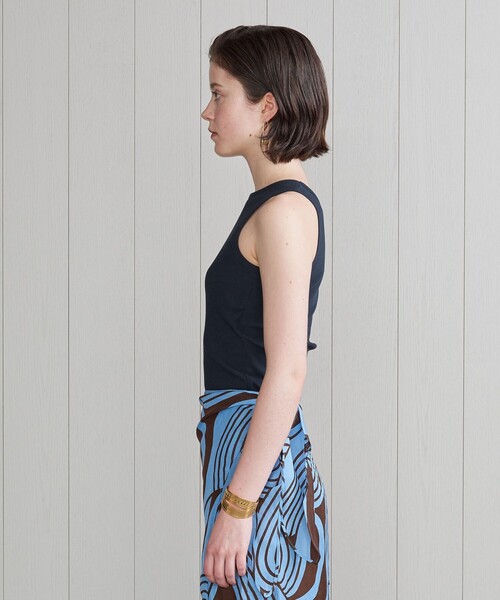 H＞リブアメリカンスリーブタンクトップ（タンクトップ）｜H