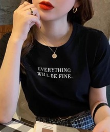 メッセージプリント プリント 英字プリント」に該当するTシャツ