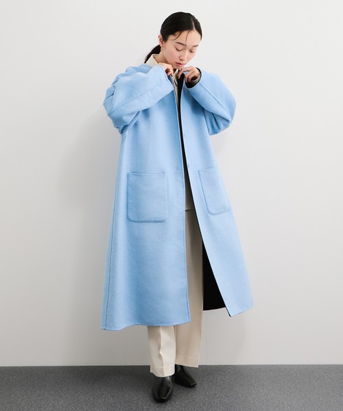 セール】ダブルフェイスリバーシブルロングコート（その他アウター