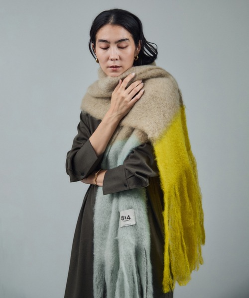 セール】【Ezcaray（エスカライ）】COLOR BLOCK（マフラー）｜814