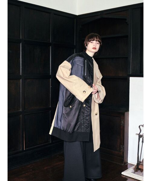 UN3D.（アンスリード）の「ファブリックミックスコート（トレンチ