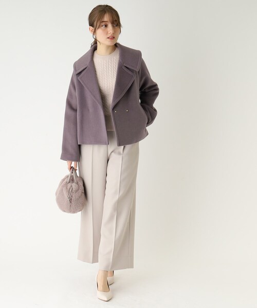 index（インデックス）の「◇カシミヤブレンド ビッグカラーショート