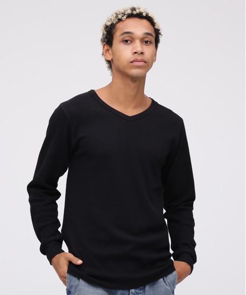 DAILY/デイリー》L/S THERMAL V-NECK T-SHIRT / デイリー長袖 サーマル