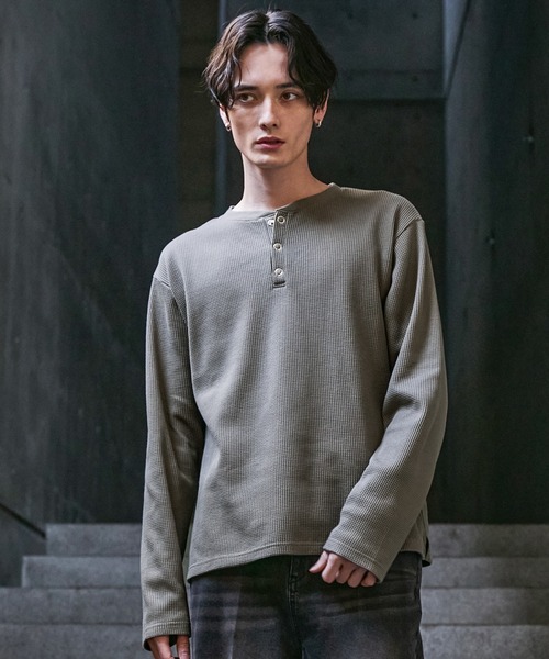 CLEL】Functionary Thermal Henley Neck T-Shirt / ファンクショナリー